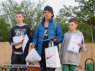 Junior kategória helyezettjei